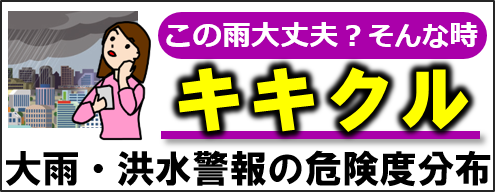 キキクル（大雨・洪水警報の危険度分布）