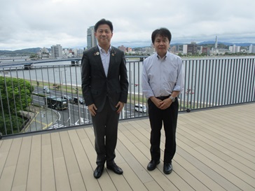 上定市長との写真