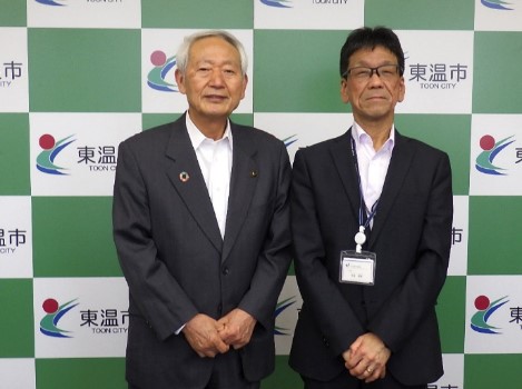 東温市長との懇談写真