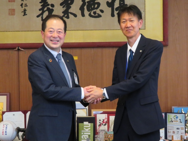 松山市長との懇談写真