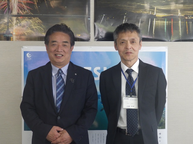 上島町長との懇談写真