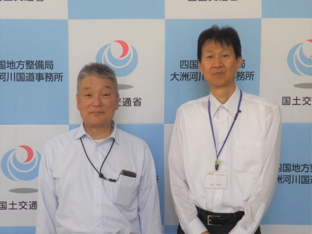 大洲河川国道事務所長との懇談写真