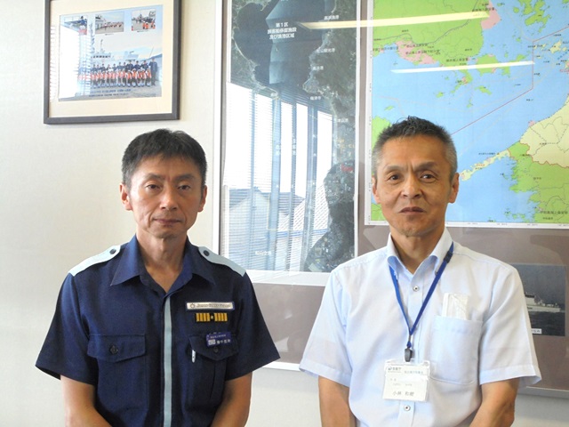 松山海上保安部部長との懇談写真