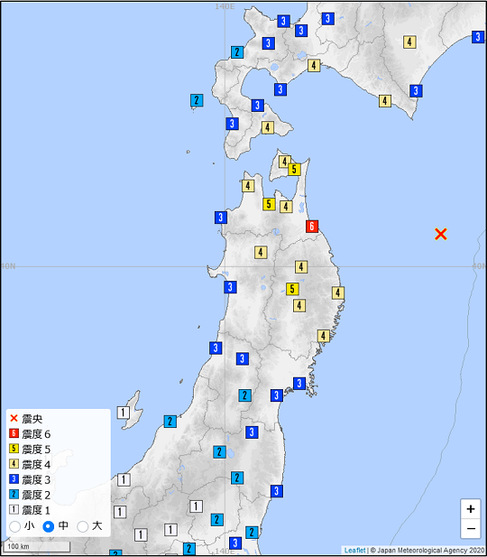 震度分布図