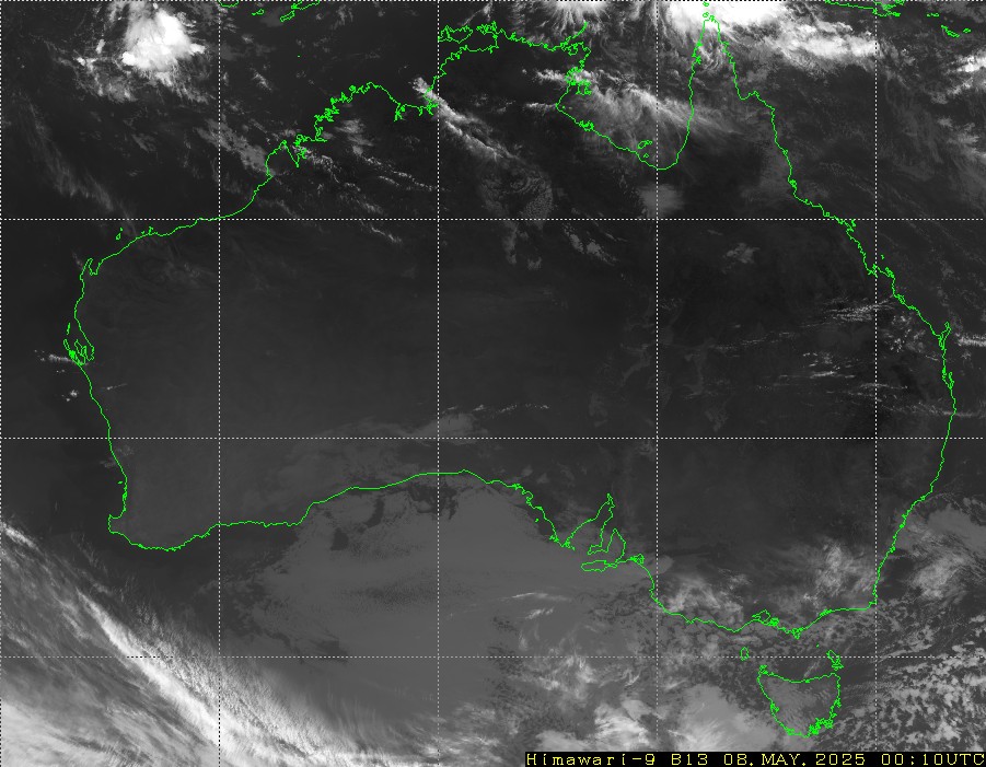 Himawari - Australia - podczerwień