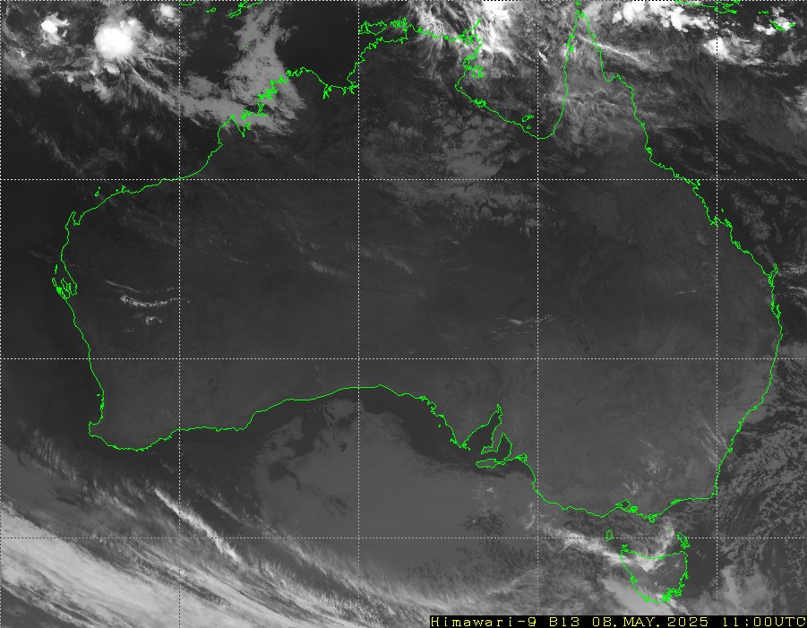 Himawari - Australia - podczerwień