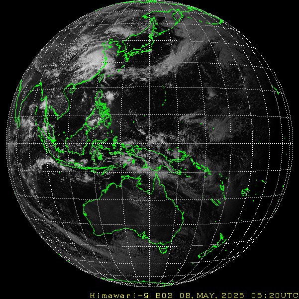 Himawari - Full disk - synlig