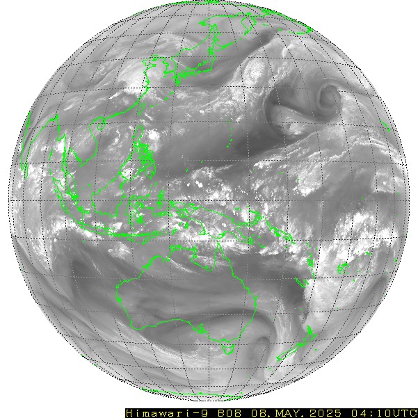 Himawari - Imagem global - vapor de água