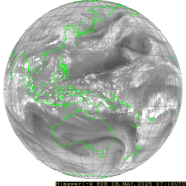 Himawari - Fuld disk - vanddamp