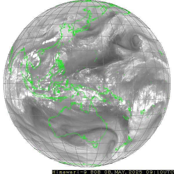 Himawari - Full disk - vattenånga