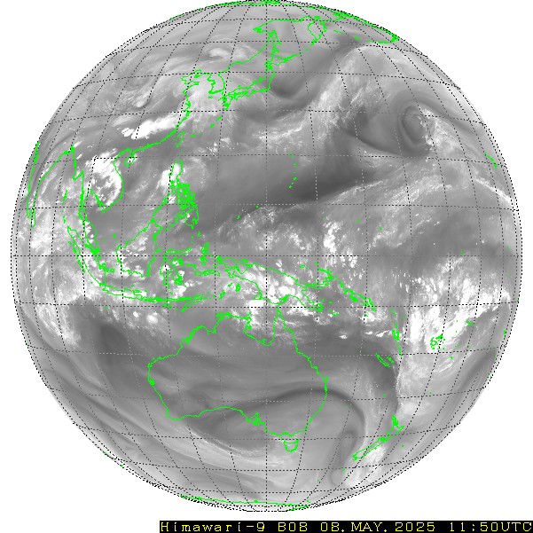 Himawari - Fuld disk - vanddamp