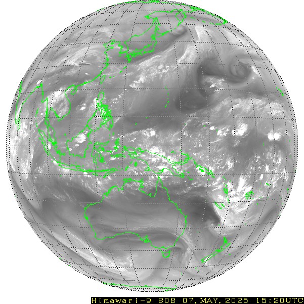 Himawari - Full disk - vattenånga