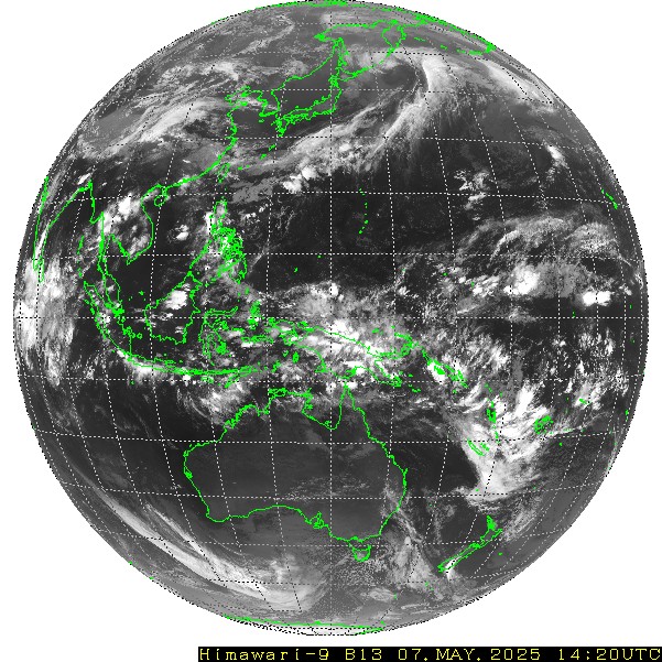 Himawari - القرص الكامل - أشعة تحت الحمراء