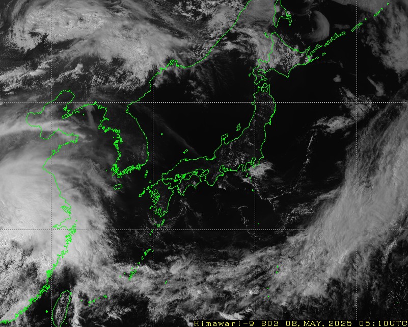 Himawari - Øst-Asia - synlig