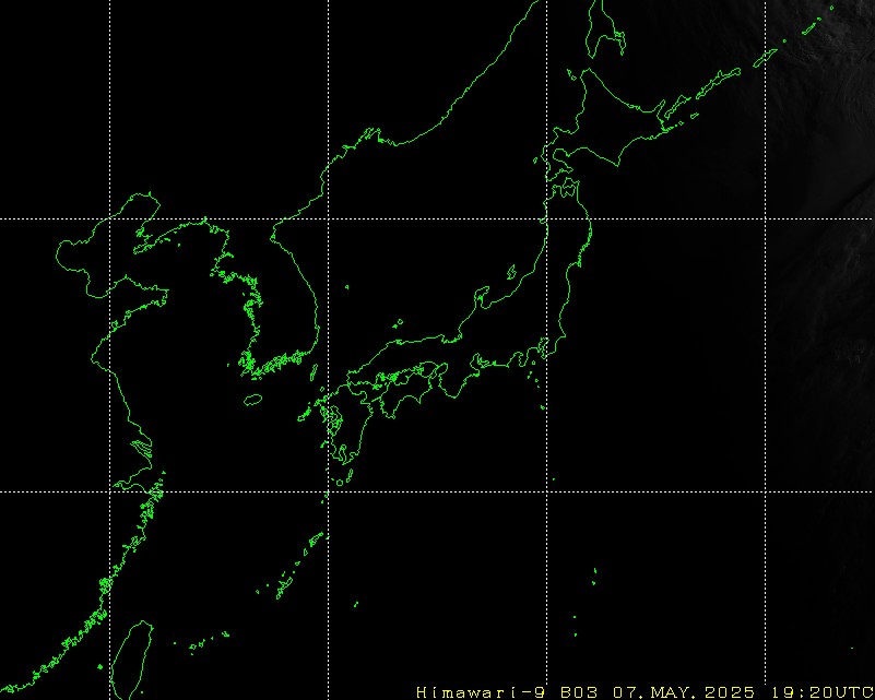 Himawari - Ásia Oriental - visível