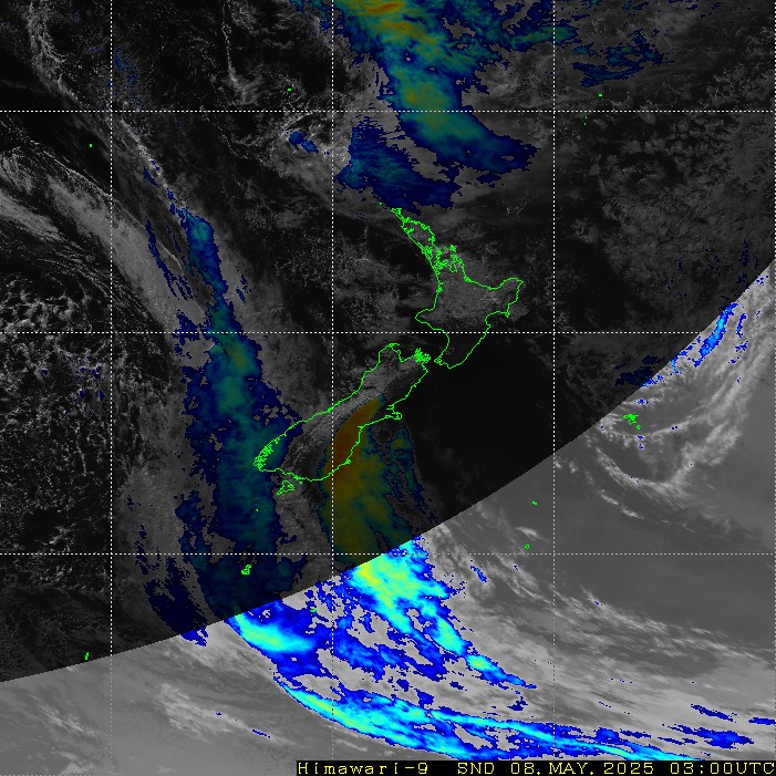 Infrared satellite imagery for 3:00pm on 26 April 2024