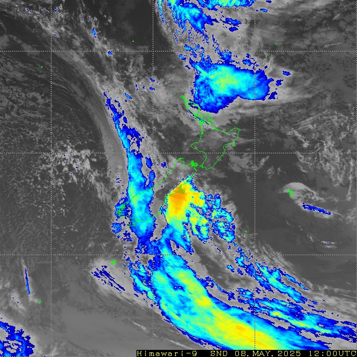 Infrared satellite imagery for 1:00am on 30 March 2024