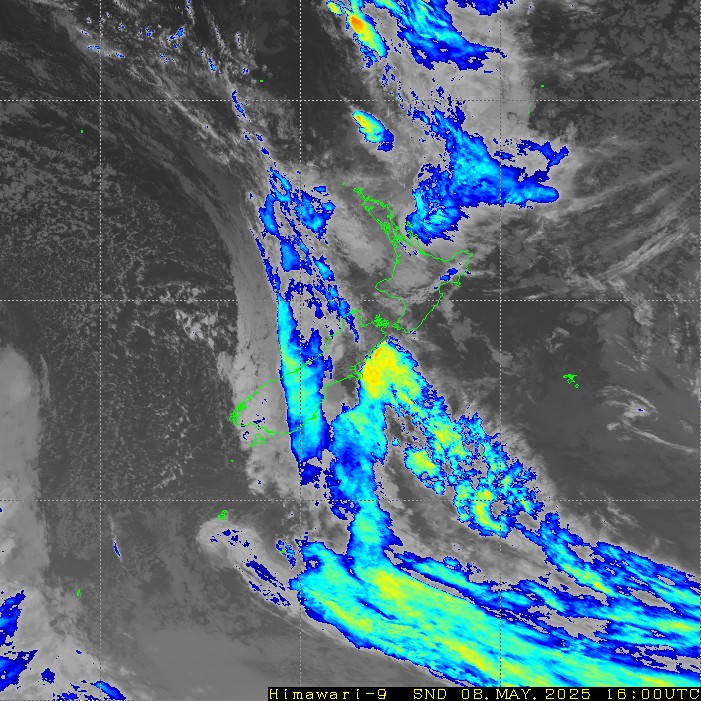 Infrared satellite imagery for 4:00am on 27 April 2024