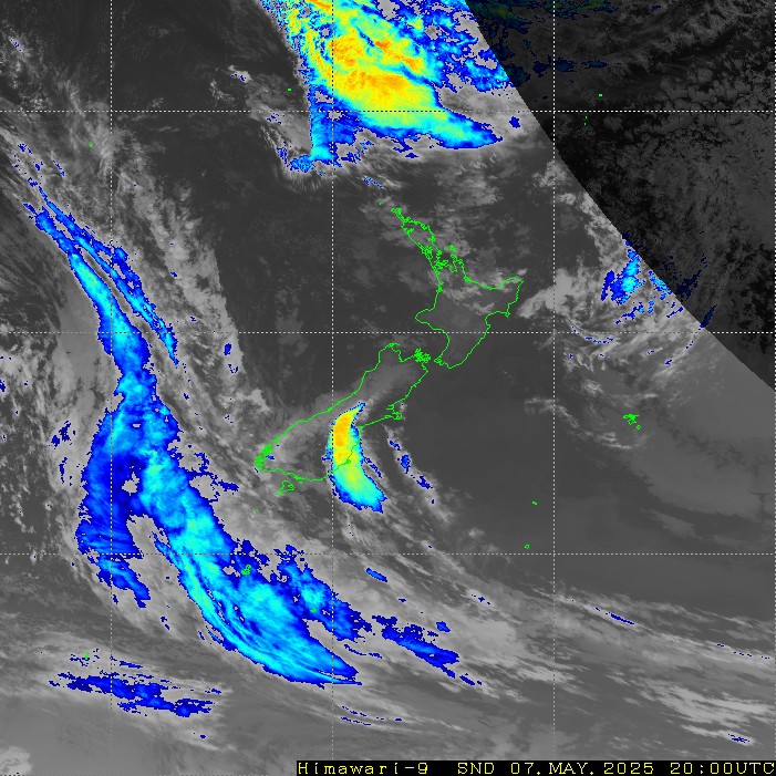 Infrared satellite imagery for 8:00am on 20 April 2024