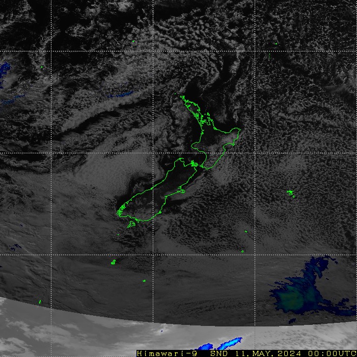 Infrared satellite imagery for 12:00pm on 24 April 2024