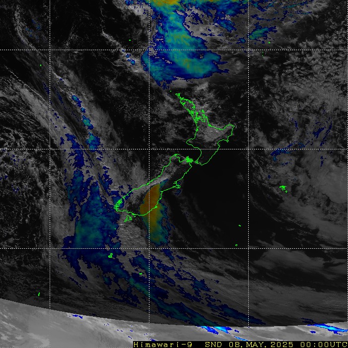 Infrared satellite imagery for 12:00pm on 20 April 2024