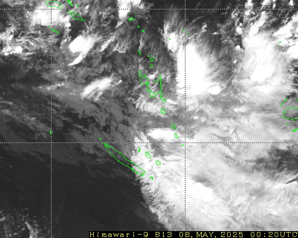 Himawari - Ny-Caledonia, Vanuatu - infrarød