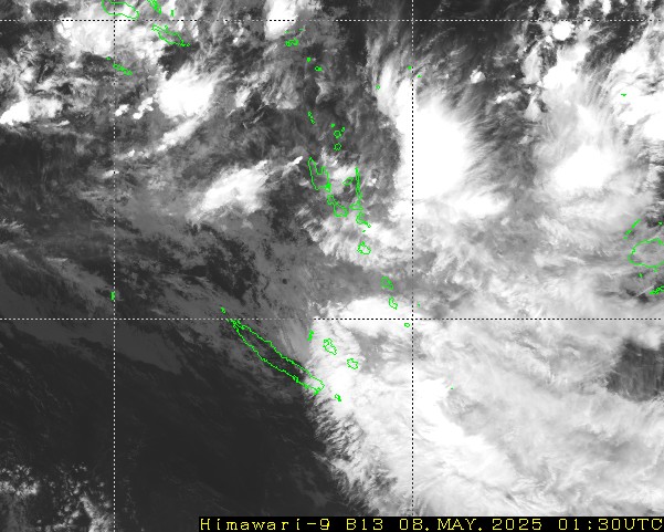 Himawari - Ny Kaledonien, Vanuatu - infrarød