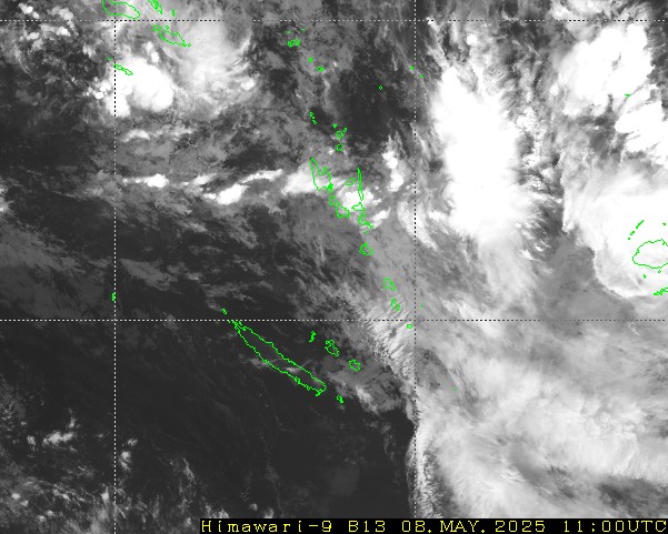 Himawari - Nueva Caledonia, Vanuatu - infrarroja