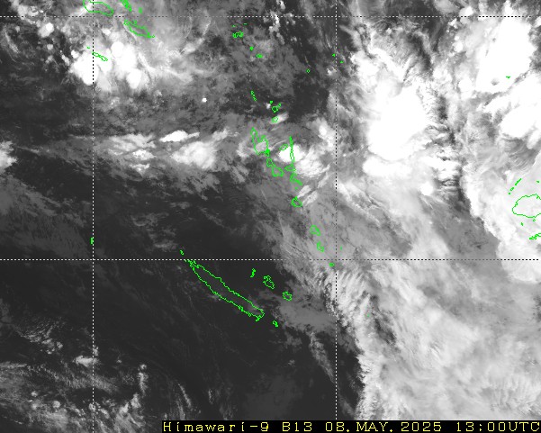 Himawari - Nya Kaledonien, Vanuatu - infrarött