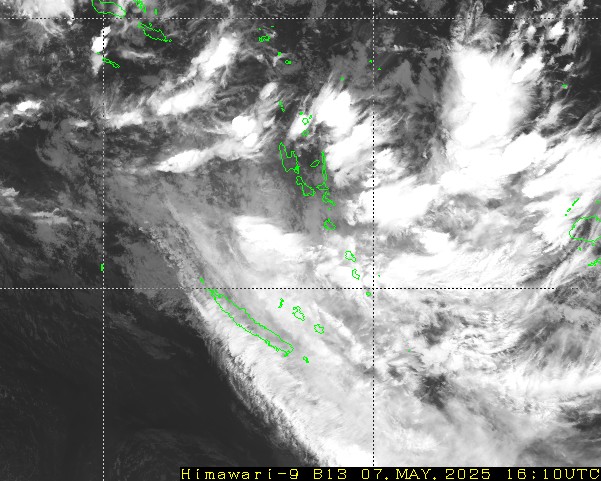 Himawari - Ny Kaledonien, Vanuatu - infrarød