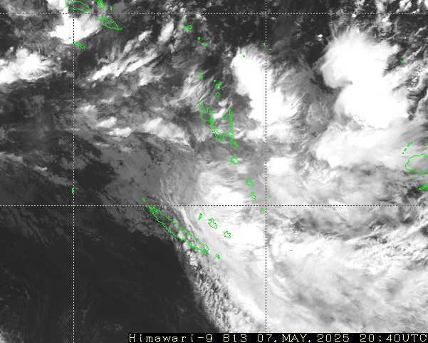 Himawari - Nya Kaledonien, Vanuatu - infrarött