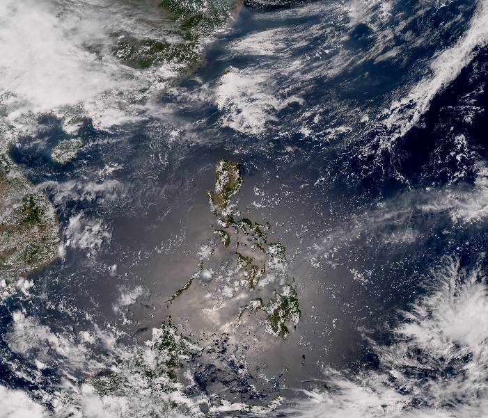 Satellietbeeld van de Filipijnen in zichtbaar licht