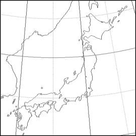 北東日本領域ポーラステレオ投影