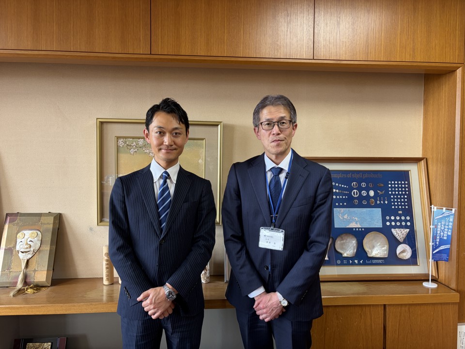 小澤町長と気象台長