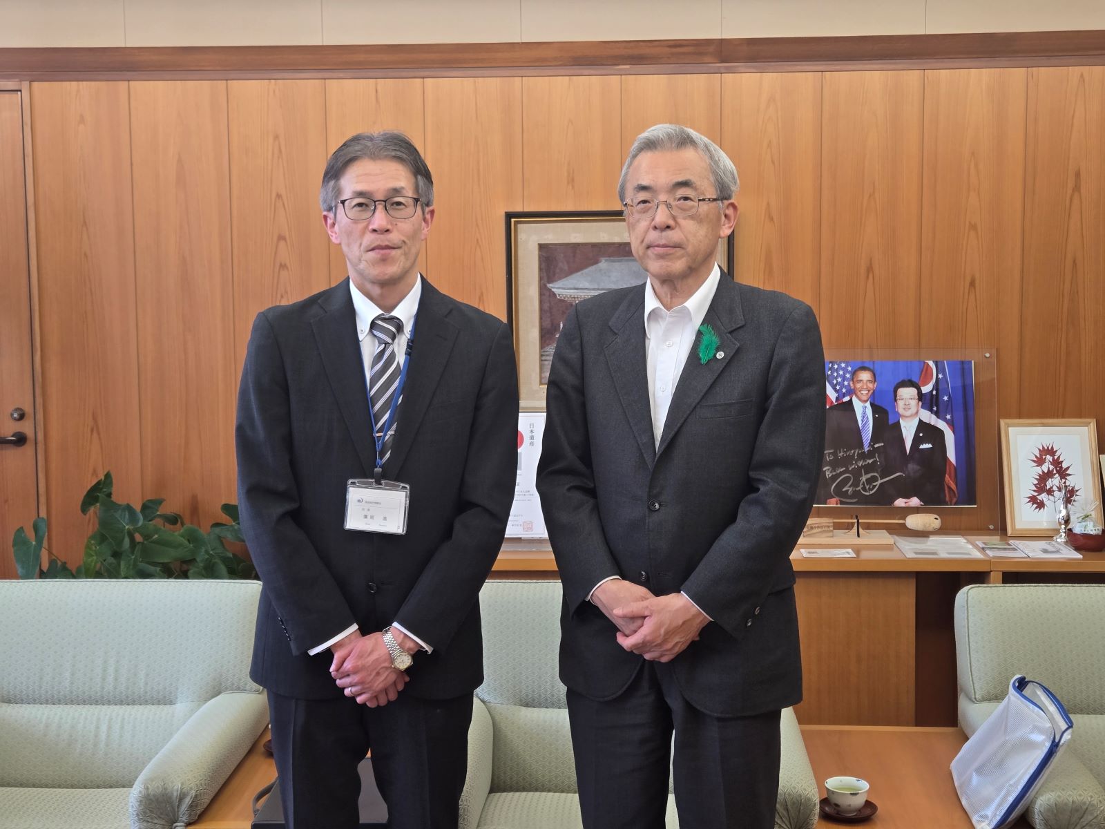 金剛市長と気象台長