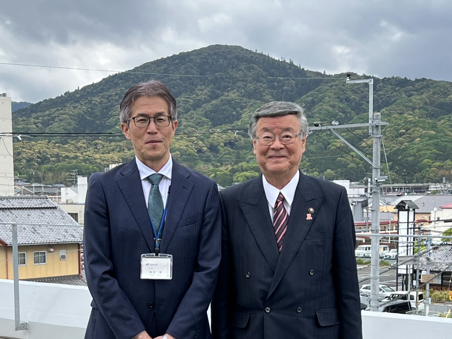 松井市長と気象台長