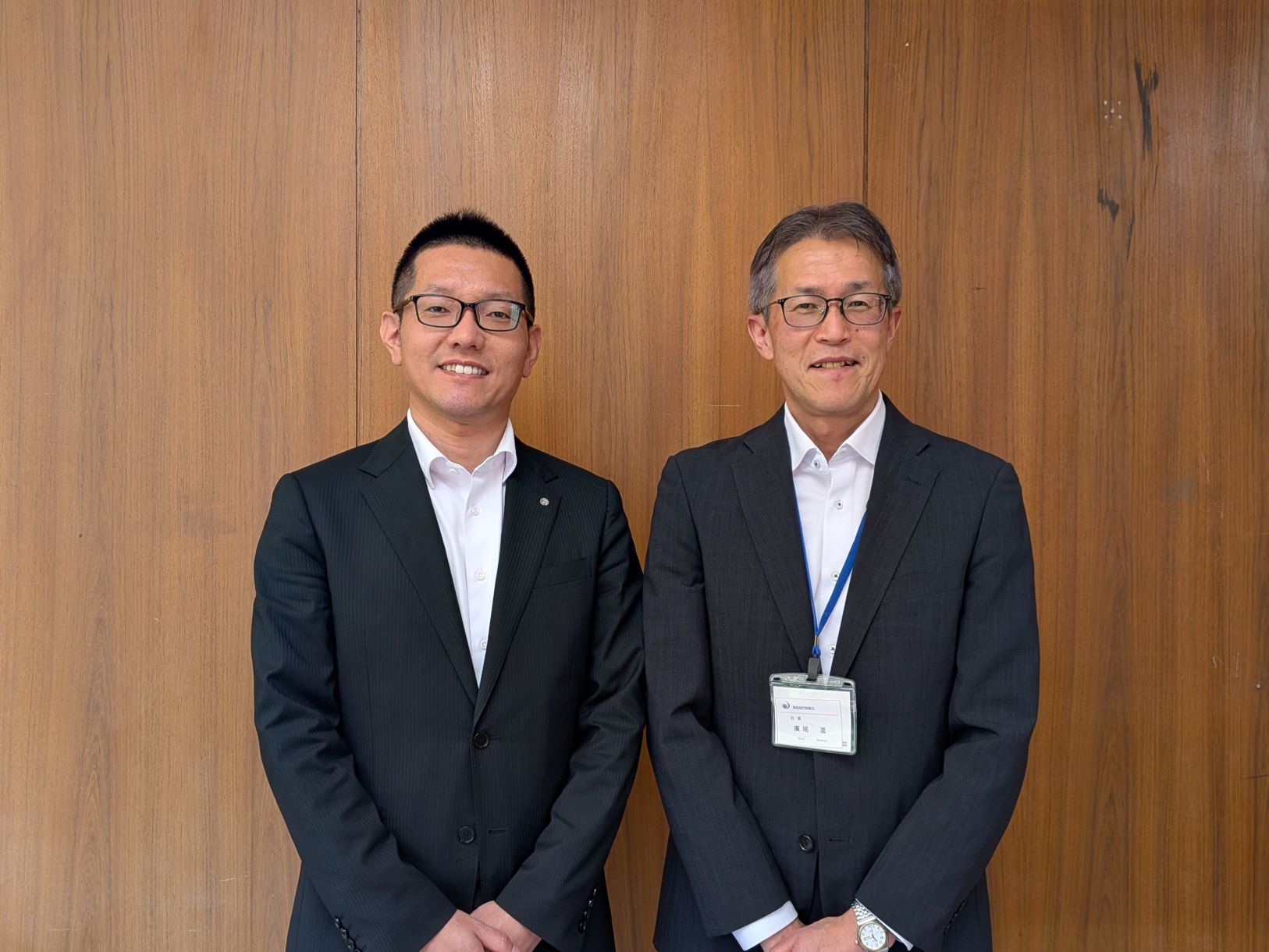 玉置村長と気象台長