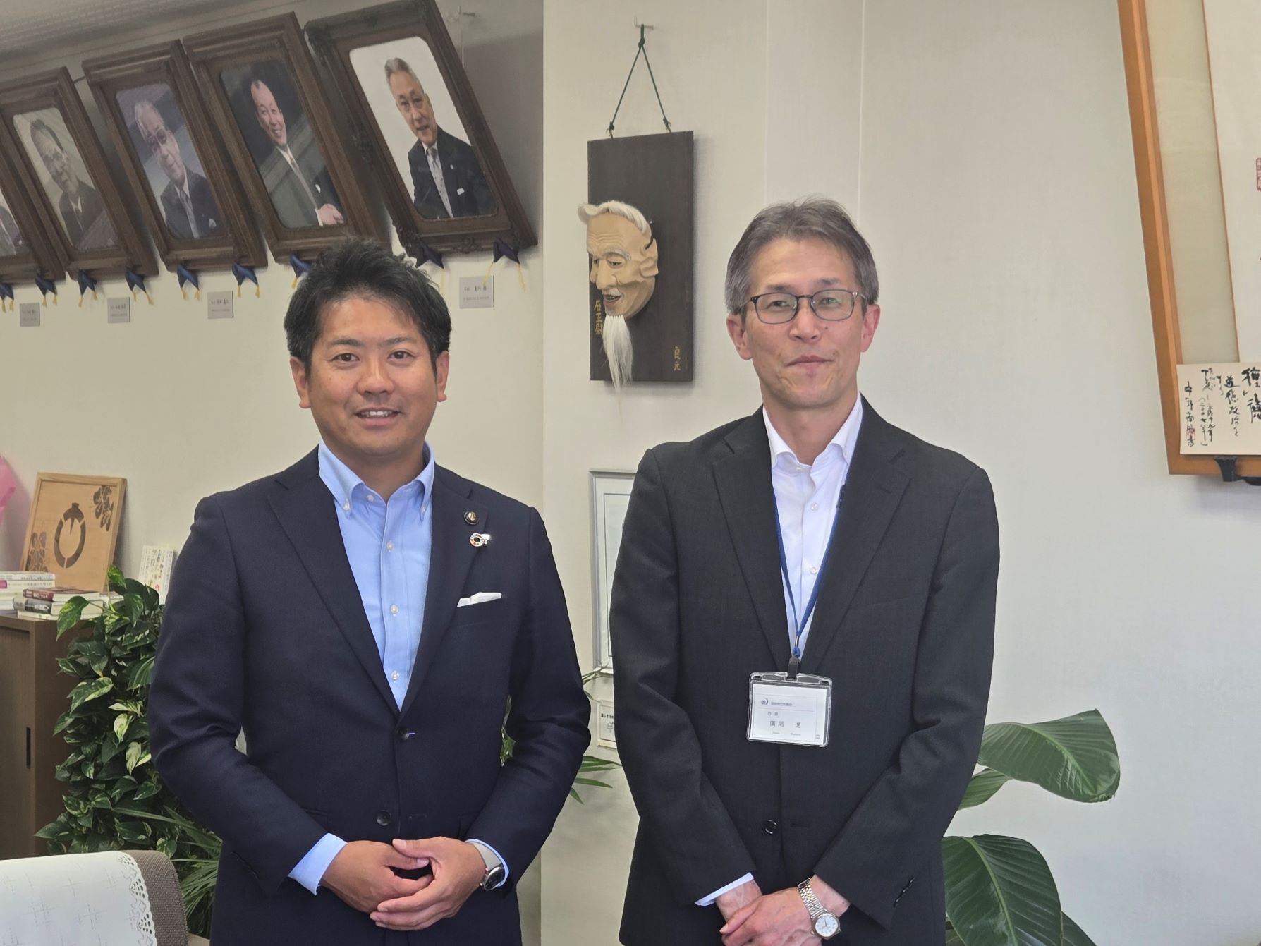 山田市長と気象台長