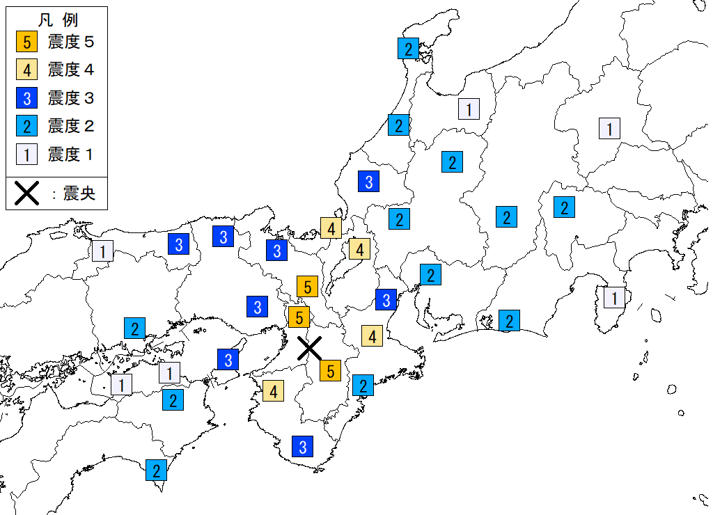 震度分布図