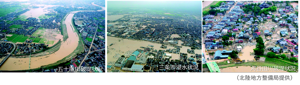 浸水・破堤状況