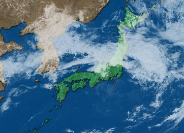 気象衛星による雲画像（7月13日12時）