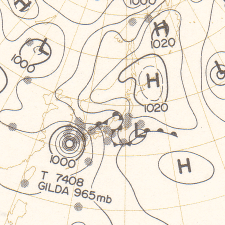 前線 低気圧 台風第８号 昭和49年 1974年 ５月29日 ８月１日