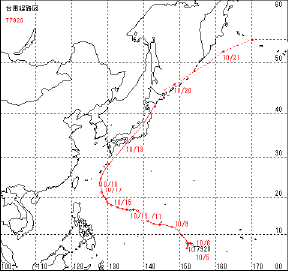 台風経路図