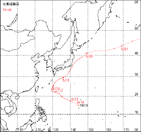 台風経路図