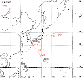 台風経路図