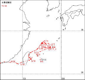 台風経路図