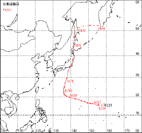 台風経路図