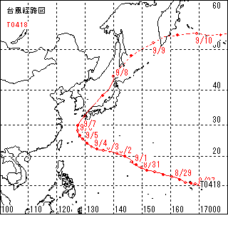 台風経路図