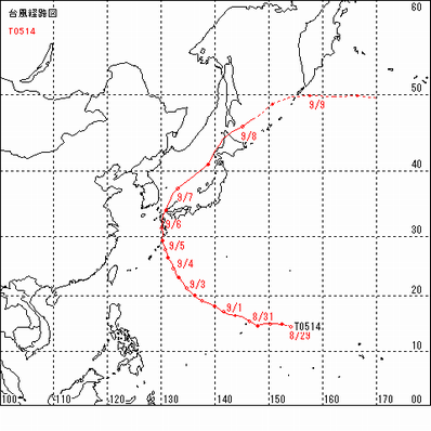 台風経路図