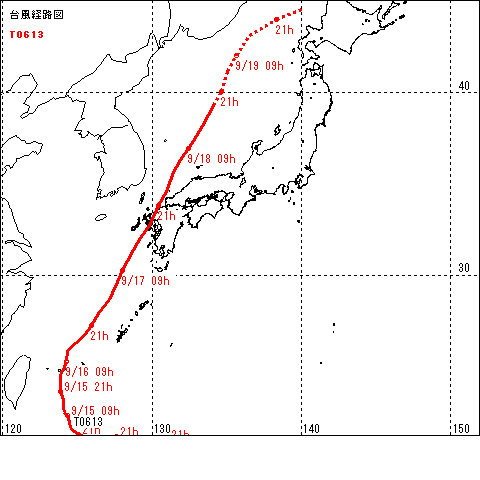 台風経路図